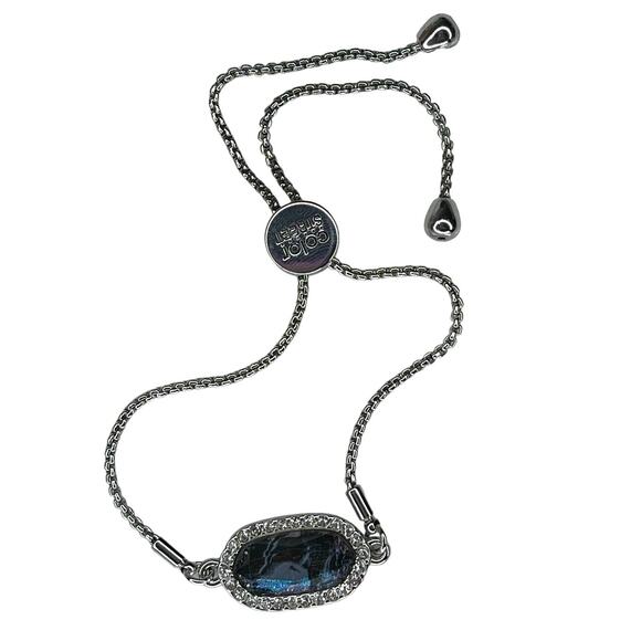 Color Street Northern Wonder Blue Iridescent Chain Bracelet Silver Tone - Picture 9 of 10